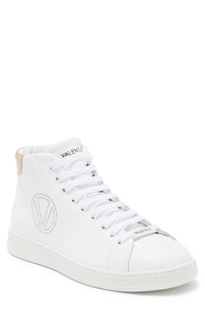 Valentino By Mario Valentino Eagle Leather High Top Sneaker In