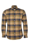 Shop Barbour Valley Tailored Fit Plaid Button-down Shirt In Stone