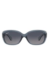 Ray Ban 58mm Polarized Sunglasses In Transparent Blue / Blue Polar