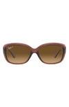 Ray Ban Ray-ban Jackie Ohh 58mm Polarized Sunglasses In Dark Brown / Brown Polar