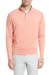 Peter Millar Men's Stealth Performance Quarter Zip Polo Shirt In Summer Sunrise