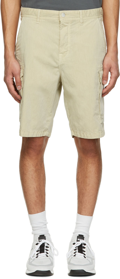 Hugo Boss Beige Cotton Shorts In 271 Light Beige