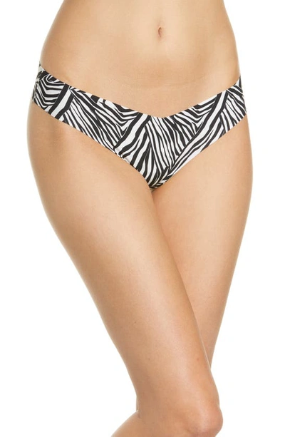 Commando Printed Classic Thong In Stripescape White