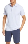 Peter Millar Duet 4-way Stretch Stripe Classic Fit Performance Polo Shirt In White