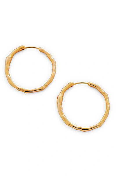 Monica Vinader Siren Muse Medium Hoop Earrings In Gp