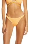 Bound By Bond-eye The Scene Rib Bikini Bottoms In Tangerine Eco