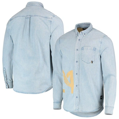 THE WILD COLLECTIVE THE WILD COLLECTIVE BLUE LAFC DENIM BUTTON-DOWN LONG SLEEVE SHIRT