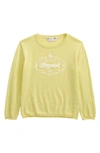 BONPOINT KIDS' ALPIN EMBROIDERED COTTON & CASHMERE SWEATER