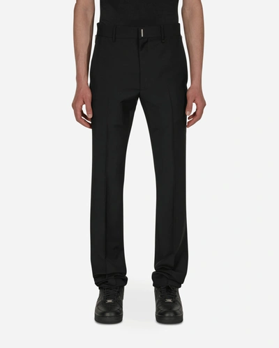 GIVENCHY ZIP DETAILS WOOL TROUSERS BLACK