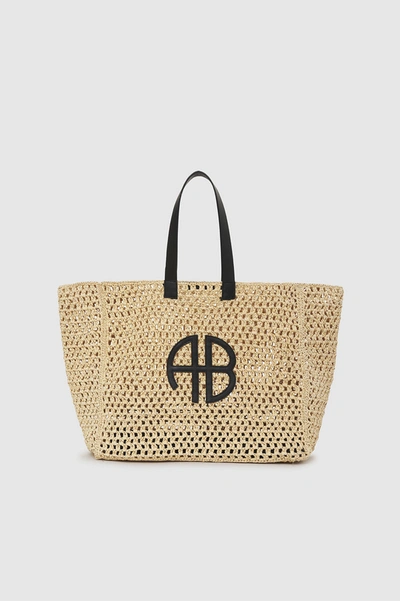 Anine Bing Large Rio Tote In Natural In Sand