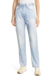Rag & Bone Alex Liquid High-rise Straight-leg Printed Jeans In Luna