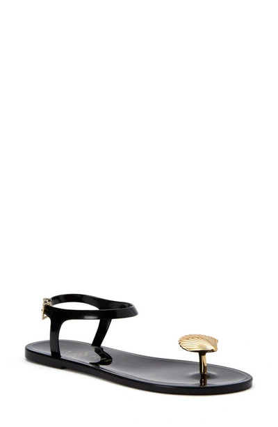 Katy Perry The Geli Lock & Key Womens Casual Flat Ankle Strap In Black Lock Key