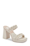 Dolce Vita Ashby Womens Faux Leather Open Toe Platform Sandals In Ivory Stella