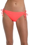 La Blanca Island Goddess Adjustable Hipster Bikini Bottoms In Hot Coral