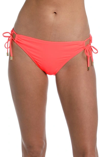 La Blanca Island Goddess Adjustable Hipster Bikini Bottoms In Coral Reef