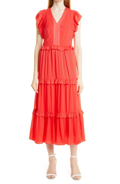 Ted Baker Tiliana Ruffle Dress In Coral ModeSens