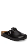 Birkenstock Boston Soft Clog In Black Suede