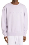 Alyx Treated Logo Crewneck Sweater Lilac Cotton Oversized Sweater With Logo - Treated Logo Crewneck Sweat In Lilac
