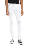 Monfrere Men's Greyson Stretch Distressed Skinny Jeans In Blanc