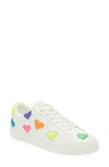 Kurt Geiger Rainbow Shop Lane Rainbow Sneaker In White Leather/ Yellow