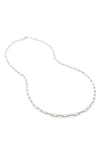 Monica Vinader Alta Textured Chain Necklace In Sterling Silver