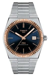 Tissot Men's Prx Powermatic 80 Automatic Stainless Steel Bracelet Watch 40mm In Grey