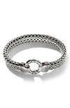 John Hardy Chain Classic Ring Clasp Sterling Silver Bracelet In Silver