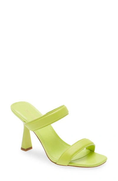 Michael Michael Kors Clara Leather High-heel Mules In Bright Limeade