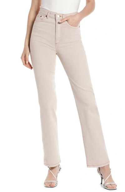 Jeanerica Eiffel High Waist Bootcut Jeans In Soft Beige