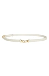 Totême Croc Embossed Leather Belt In Ivory