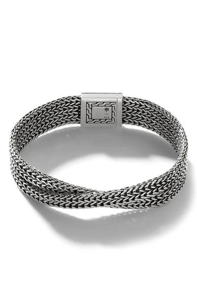 John Hardy Rata Chain Double Row Bracelet In Silver