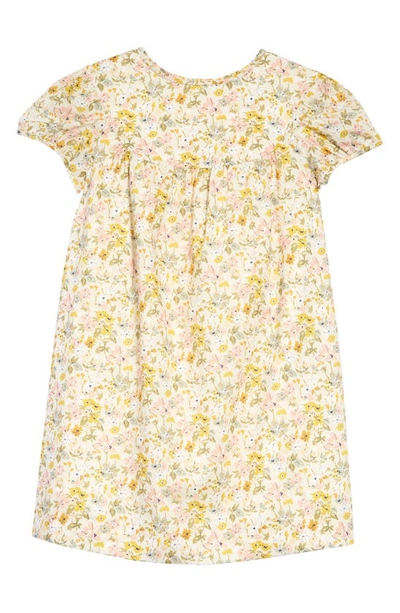 Bonpoint Teen Alinda Floral Cotton Dress In Yellow