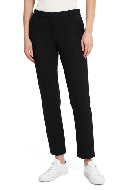 Theory Treeca Precision Ponte Five-pocket Cropped Pants In Black