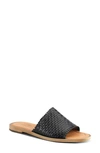 Spring Step Ginosa Womens Leather Woven Slide Sandals In Black