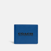 Coach Leatherware Wallet In Blue Fin/black