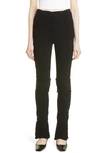 Talia Byre Exposed-seam Slim-fit High-rise Stretch-cotton Trousers In Black