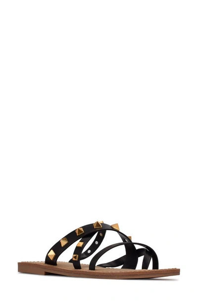 Nine West Women's Cerri Studded Sandals Women's Shoes In Black