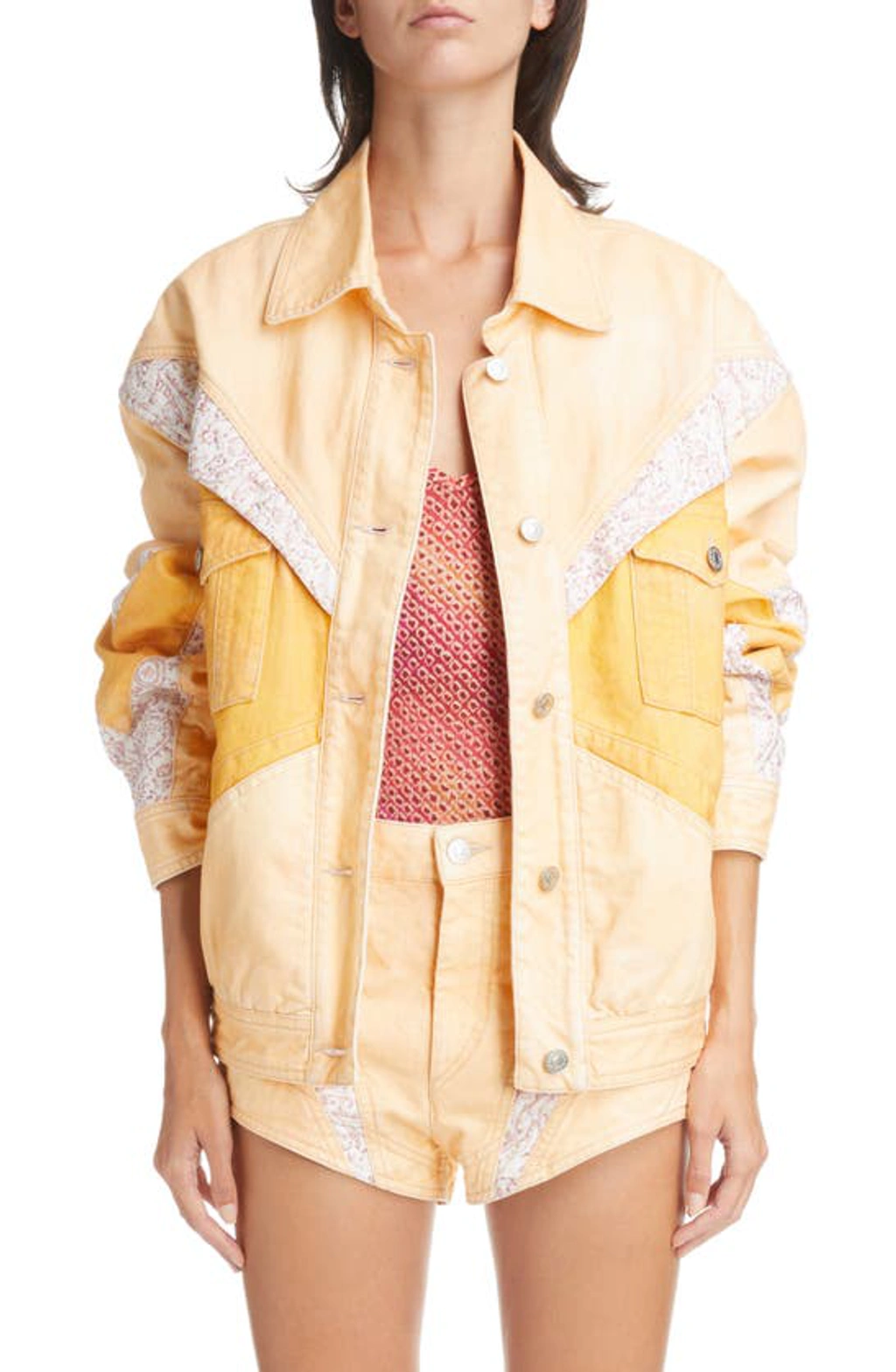 Isabel Marant Nisao Oversized Patchwork Embroidered Denim