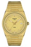 Tissot Gents Prx Bracelet Watch In Yellow