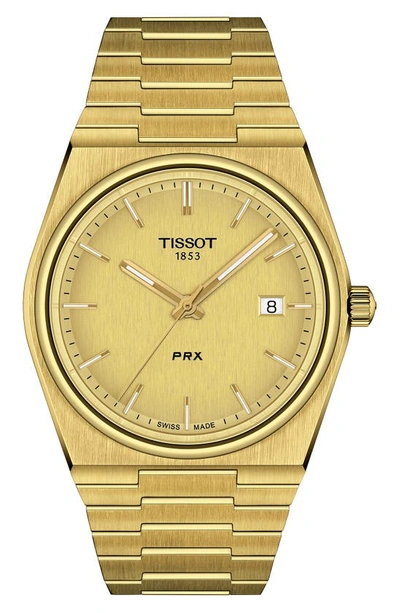 Tissot Gents Prx Bracelet Watch In Champagne