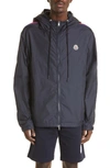 Moncler Hattab Logo-patch Nylon Hooded Jacket In 775-navy