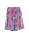 VERSACE VERSACE ACID BOUQUET PATTERN STRAIGHT LEG SHORTS