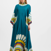 La Doublej Magnifico Dress (placée) In Blue Solar Placée