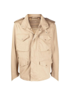 Ten C Multiple-pocket Field Jacket In Almond