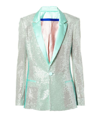 Koché Sequins Blazer Iridescent Finish In Green