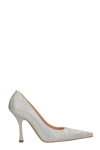 LIU •JO GLAM LH 01 PUMPS IN GREY SATIN