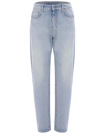 Represent Men's Baggy Tapered Jeans In White Blue