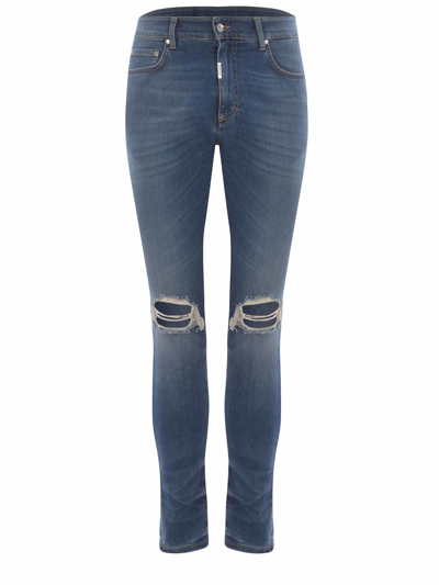 Represent Destroyer Distressed Skinny Jeans In Blue