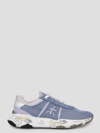 Premiata Buff Embroidered-logo Sneakers In Blue