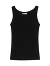 Max Mara Plava Silk And Cashmere Knit Tank Top In Black